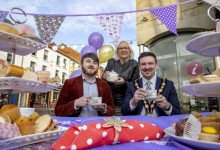 The Mayor of Lisburn & Castlereagh City Council, Councillor Scott Carson, Councillor Hazel Legge, Chair of the council’s King’s Coronation Working Group and Councillor Aaron McIntyre, Leisure & Community Development Chairman.